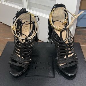 Herve ledger fringe heels